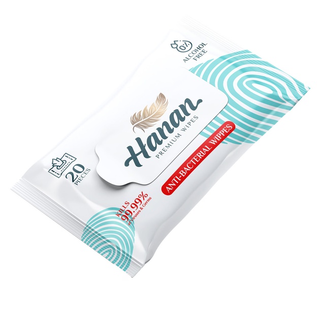 Hanan Anti-Bacterial Wipes 20'S